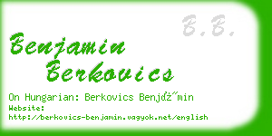 benjamin berkovics business card